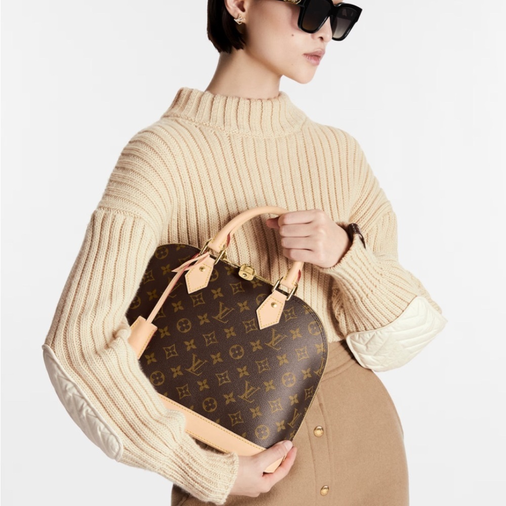 Louis Vuitton Brown and Tan Monogram Bag